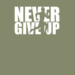Свитшот хлопковый мужской NEVER GIVE UP НИКОГДА НЕ СДАВАЙСЯ СПОРТ, цвет: авокадо — фото 2