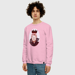 Свитшот хлопковый мужской Король ужасов СТИВЕН КИНГ, цвет: светло-розовый — фото 2