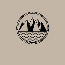 Свитшот хлопковый мужской Горы и море, цвет: миндальный — фото 2