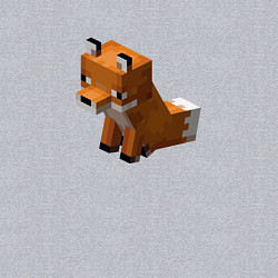 Свитшот хлопковый мужской Милая лиса из Майнкрафта, цвет: меланж — фото 2