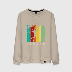 Свитшот хлопковый мужской Volleyball Color, цвет: миндальный