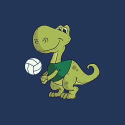 Свитшот хлопковый мужской Volleyball Dinosaur, цвет: тёмно-синий — фото 2