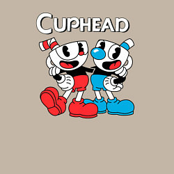 Свитшот хлопковый мужской Cuphead Чашечки, цвет: миндальный — фото 2