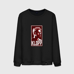 Свитшот хлопковый мужской Klopp - Liverpool, цвет: черный