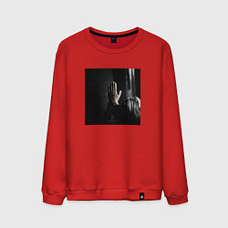 Свитшот хлопковый мужской ДЖИЗУС АЛЬБОМ БЕЗ НАЗВАНИЯ, цвет: красный