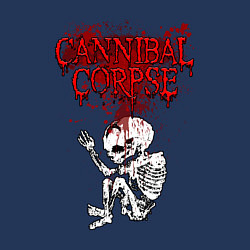 Свитшот хлопковый мужской Cannibal Corpse skeleton, цвет: тёмно-синий — фото 2