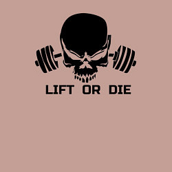 Свитшот хлопковый мужской Lift or die, цвет: пыльно-розовый — фото 2