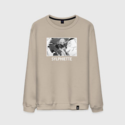 Свитшот хлопковый мужской Сильфиетта, цвет: миндальный