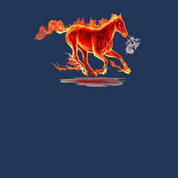 Свитшот хлопковый мужской Fire horse огненная лошадь, цвет: тёмно-синий — фото 2