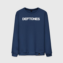 Свитшот хлопковый мужской Deftones hard rock, цвет: тёмно-синий