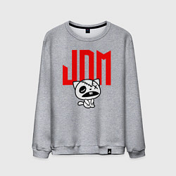 Свитшот хлопковый мужской JDM Kitten-Zombie Japan, цвет: меланж