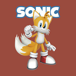 Свитшот хлопковый мужской Майлз Тейлз Прауэр Sonic Видеоигра, цвет: кирпичный — фото 2