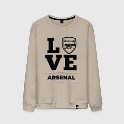 Свитшот хлопковый мужской Arsenal Love Классика, цвет: миндальный