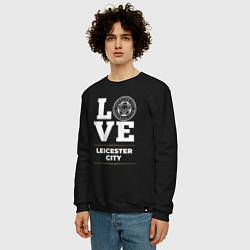 Свитшот хлопковый мужской Leicester City Love Classic, цвет: черный — фото 2