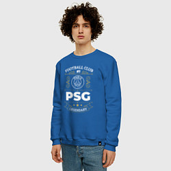 Свитшот хлопковый мужской PSG FC 1, цвет: синий — фото 2