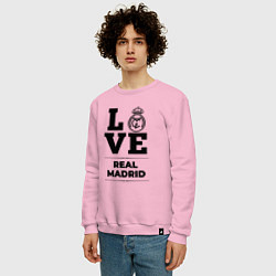 Свитшот хлопковый мужской Real Madrid Love Классика, цвет: светло-розовый — фото 2