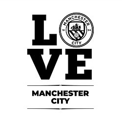 Свитшот хлопковый мужской Manchester City Love Классика, цвет: белый — фото 2