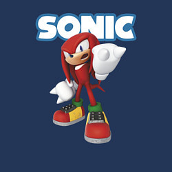 Свитшот хлопковый мужской Knuckles Echidna Sonic Video game Ехидна Наклз Вид, цвет: тёмно-синий — фото 2