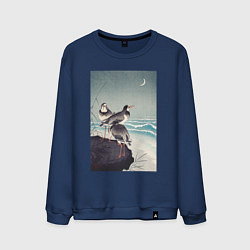 Свитшот хлопковый мужской Snipes at the Shore, цвет: тёмно-синий