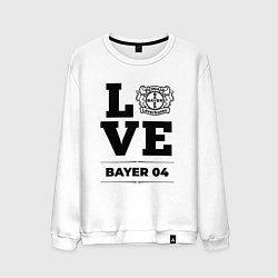 Свитшот хлопковый мужской Bayer 04 Love Классика, цвет: белый