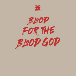 Свитшот хлопковый мужской Кровь Богу Крови девиз последователей Кхорна, цвет: миндальный — фото 2