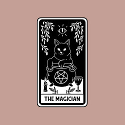 Свитшот хлопковый мужской The Magician Tarot card Волшебник карта Таро, цвет: пыльно-розовый — фото 2