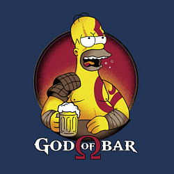 Свитшот хлопковый мужской Homer god of bar, цвет: тёмно-синий — фото 2