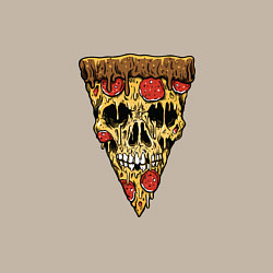 Свитшот хлопковый мужской Pizza - Skull, цвет: миндальный — фото 2