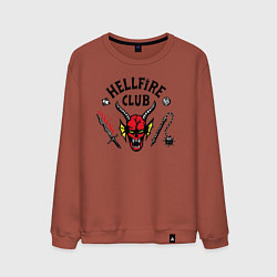 Свитшот хлопковый мужской Hellfire Club Stranger Things 4, цвет: кирпичный