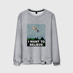 Мужской свитшот Neco Arc want to believe