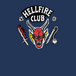 Свитшот хлопковый мужской Hellfire Club Sticker Stranger Things 4, цвет: тёмно-синий — фото 2