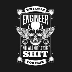 Свитшот хлопковый мужской Yes I Am An Engineer Смешная цитата Инженера, цвет: черный — фото 2