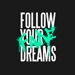 Свитшот хлопковый мужской Follow Your Fake Dreams, цвет: черный — фото 2