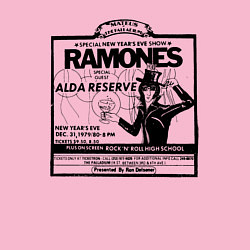 Свитшот хлопковый мужской Live at the Palladium, NY - Ramones, цвет: светло-розовый — фото 2