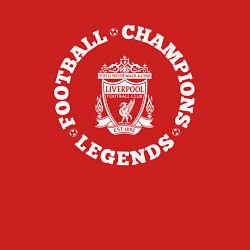 Свитшот хлопковый мужской Символ Liverpool и надпись Football Legends and Ch, цвет: красный — фото 2