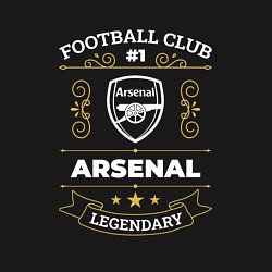 Свитшот хлопковый мужской Arsenal: Football Club Number 1, цвет: черный — фото 2