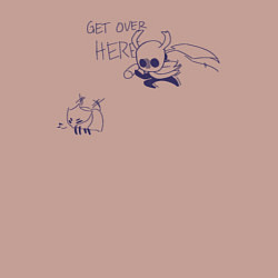 Свитшот хлопковый мужской GET OVER HERE Hollow Knight, цвет: пыльно-розовый — фото 2