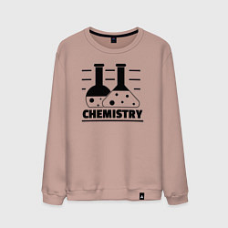 Свитшот хлопковый мужской CHEMISTRY химия, цвет: пыльно-розовый