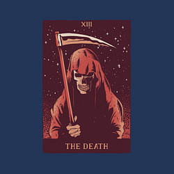 Свитшот хлопковый мужской Мрачный Жнец карта Таро The Death Tarot Card, цвет: тёмно-синий — фото 2