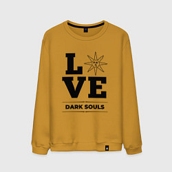 Свитшот хлопковый мужской Dark Souls Love Classic, цвет: горчичный