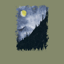 Свитшот хлопковый мужской Медведи на склоне, цвет: авокадо — фото 2