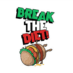 Свитшот хлопковый мужской Break the diet!, цвет: белый — фото 2