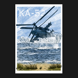 Свитшот хлопковый мужской Вертолет КА-52, цвет: черный — фото 2