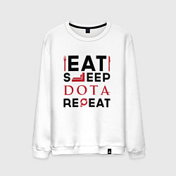 Мужской свитшот Надпись: Eat Sleep Dota Repeat