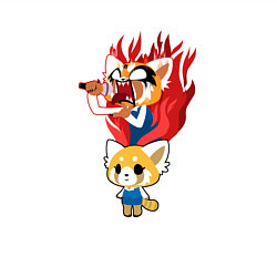 Свитшот хлопковый мужской Внутри Рэцуко Aggretsuko, цвет: белый — фото 2