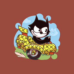 Свитшот хлопковый мужской Felix - the cat, цвет: кирпичный — фото 2