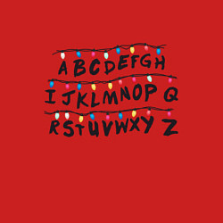 Свитшот хлопковый мужской STRANGER THINGS ALPHABET, цвет: красный — фото 2