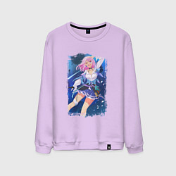 Свитшот хлопковый мужской Милашка 7 Марта Honkai star rail, цвет: лаванда