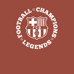 Свитшот хлопковый мужской Символ Barcelona и надпись Football Legends and Ch, цвет: кирпичный — фото 2