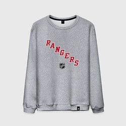 Свитшот хлопковый мужской New York Rangers NHL, цвет: меланж